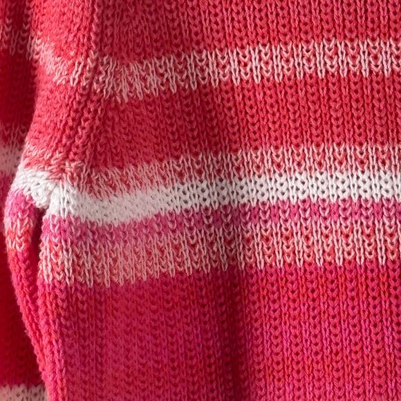 NEW LOFT Women's Multicolor Striped Long Sleeve Knit Pullover Jumper Sweater M - Picture 2 of 7